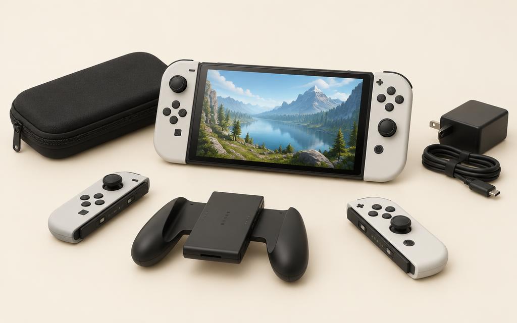 Handheld Console + 3 Games